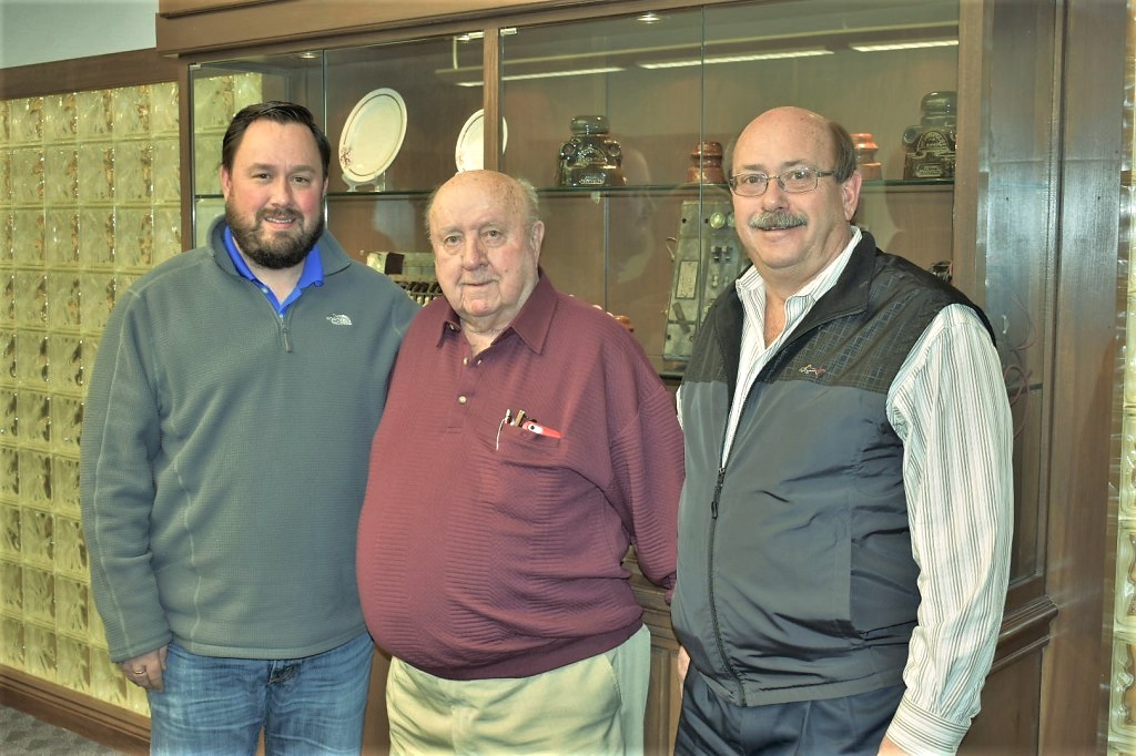 Eric Carlson with Joe Dickey Jr. and Dave Dickey.