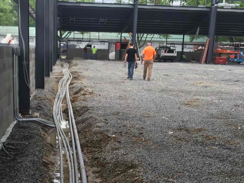 early construction of the event center