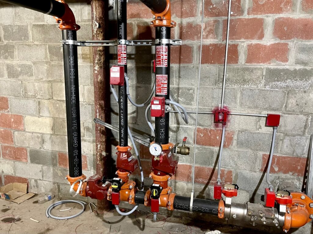 Sprinkler system and water lines